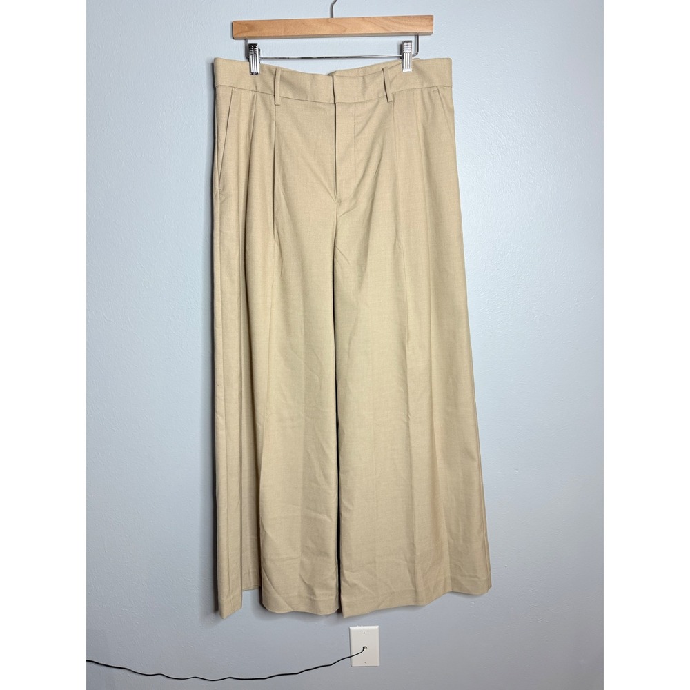 Madewell The Harlow Superwide-Leg Trouser in Brushed Twill‎ 10 Light Neutral